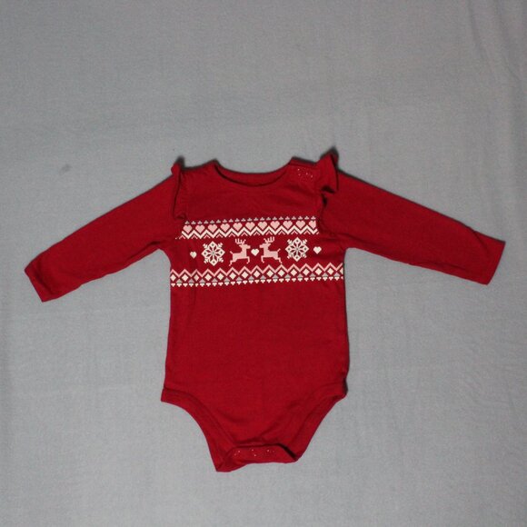 Garanimals 12M Christmas Bodysuit & Fair Isle Leggings Set - Picture 4 of 6
